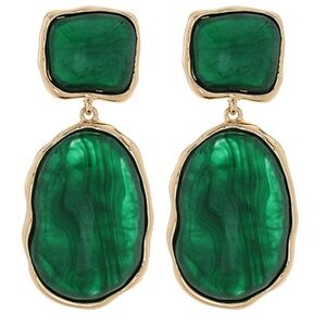 Geometric Oval & Square Earrings